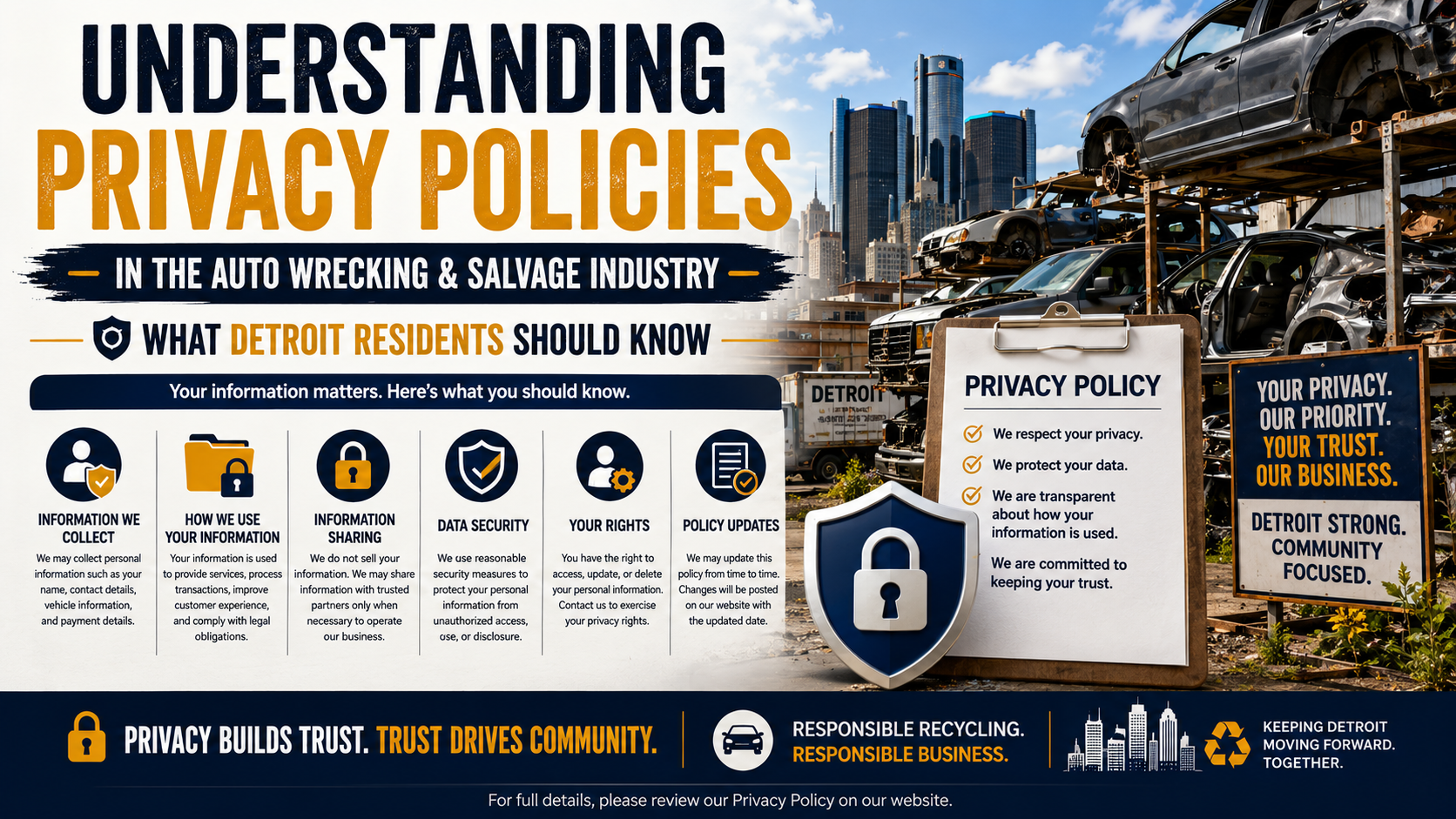 Understanding Privacy Policies in the Auto Wrecking and Salvage Industry: What Detroit Residents Should Know